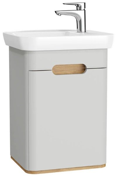 Vitra 65981 Sento Lavabo Dolabı 50 cm Kapaklı(Sağ) Mat Açık Gri.